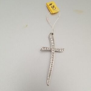 Sparkling Silver Cross Necklace